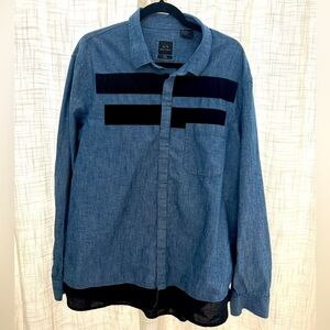 Armani Exchange Blue Denim Shirt